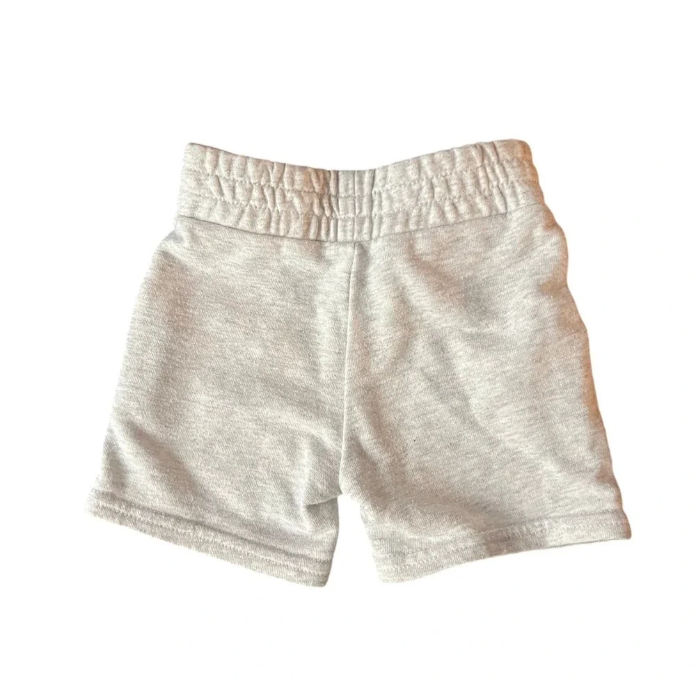 Member's Mark Baby Boys Heather Gray Knit Playwear Shorts 12M Blue Detail (0982)